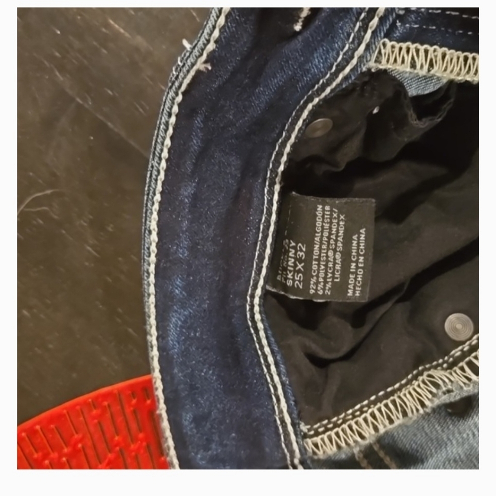 Womens Buckle Black Skinny Jeans